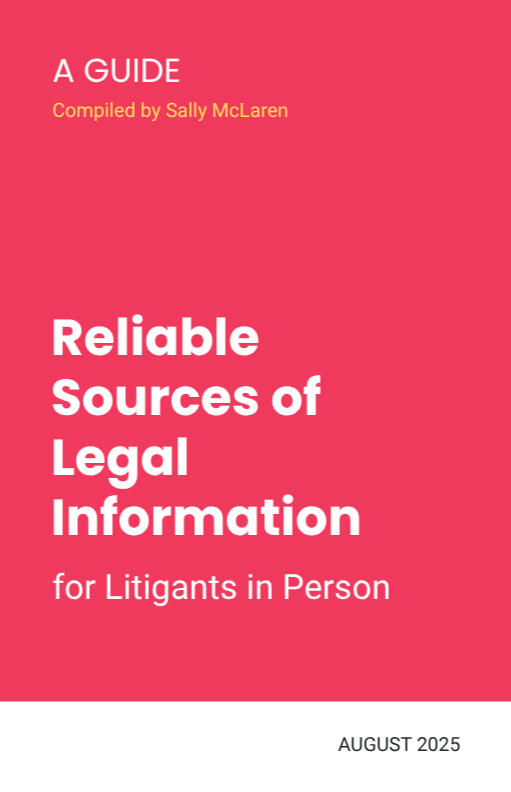 Reliable Sources of Legal Information for Litigants in Person - cover image